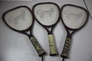 Thumbnail image of Lot of 13 Racketball Racquetball Rackets Racquets Dunlop Karakal Pro Kennex 