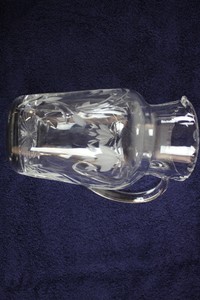 Thumbnail image of Cut Glass & Etched Lead Crystal Jug 19cm new in box ideal for water juice punch