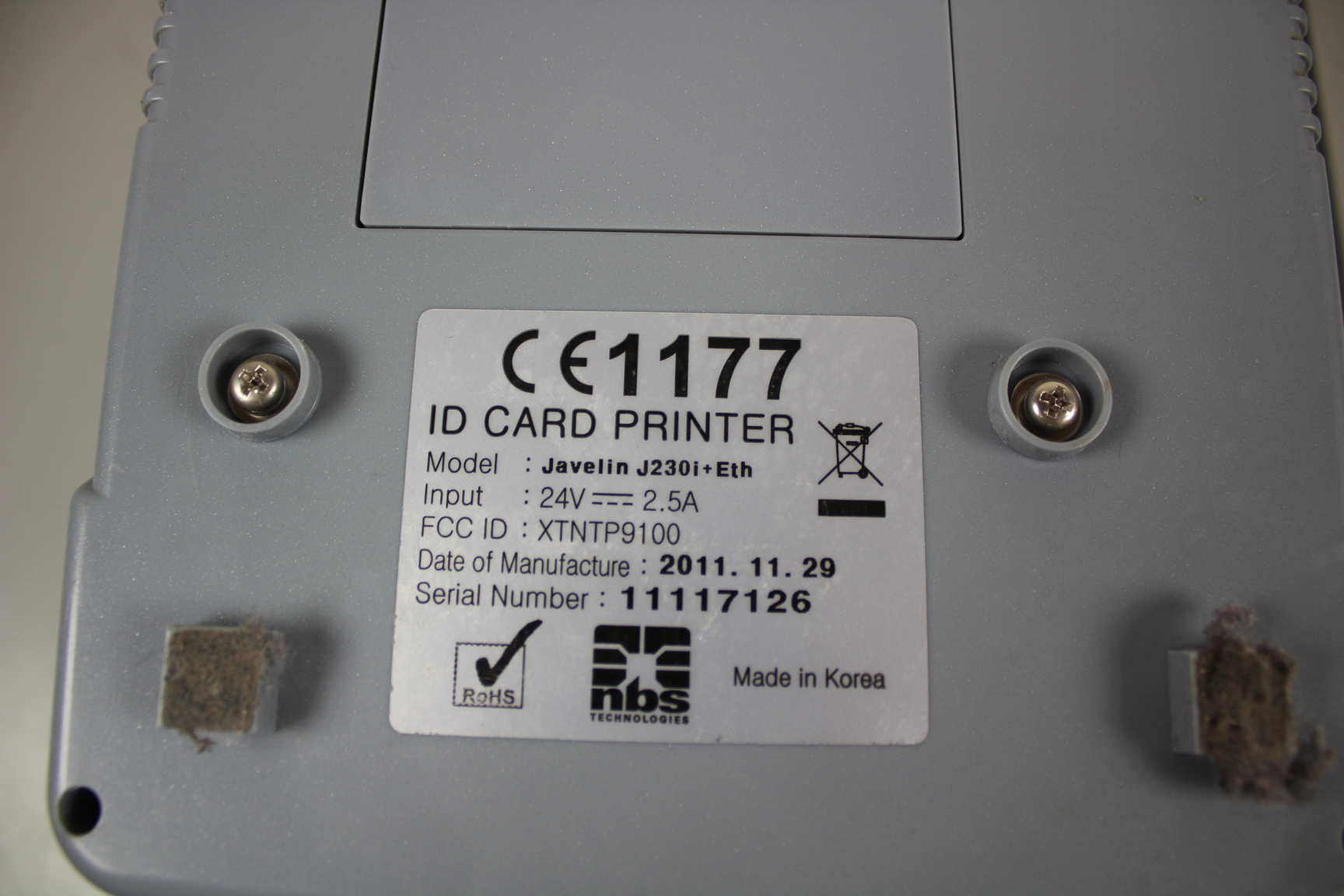 Image of Javelin J230i Duplex Colour Plastic ID Card Printer Double Sided Faulty