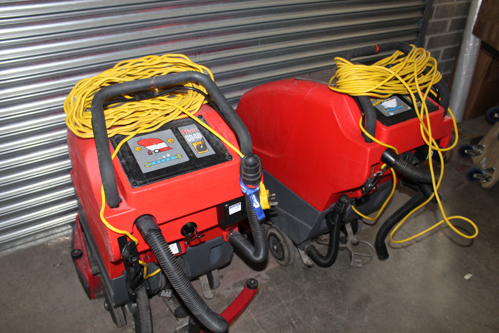 Image of Pair of Victor SD40 Industrial floor cleaners, Scrubbers dryers.