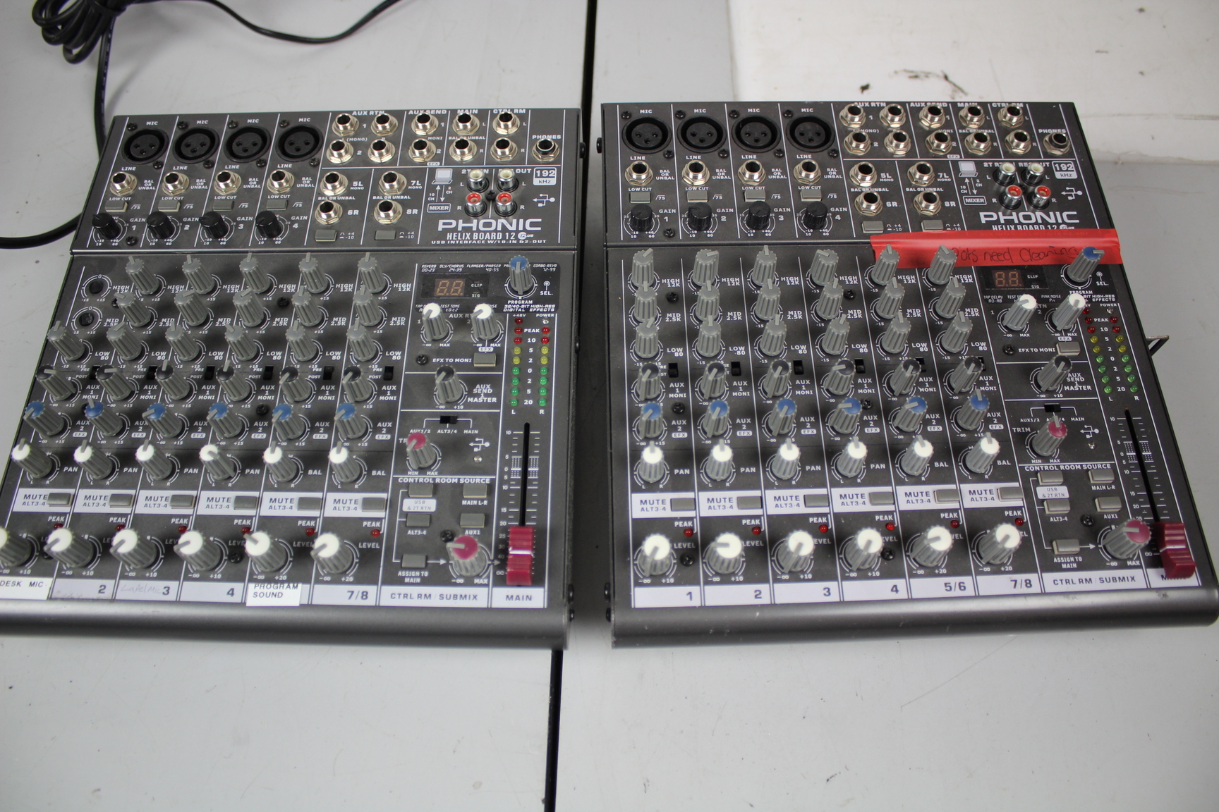 Image of Job Lot Faulty Phonic Mixing Audio Equipment Helix Board 12 Plus Firewire MKII 