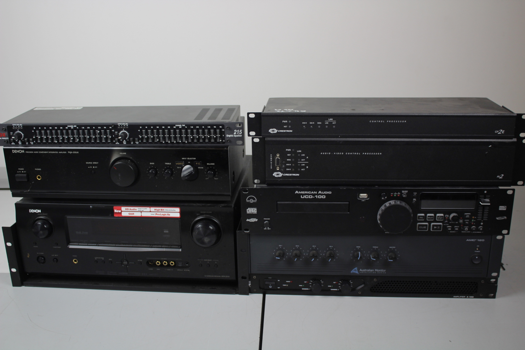 Image of Job Lot of Ass Audio Equipment Amplifiers Denon AMC DBX Faulty