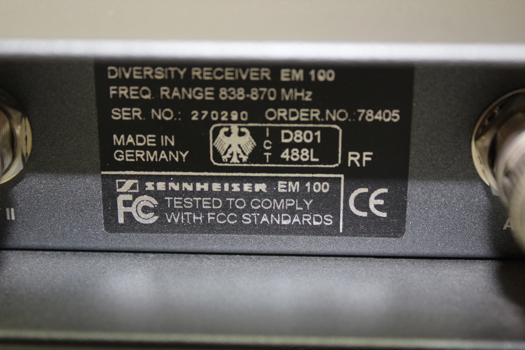Image of Sennheiser Diversity Receiver EW100,EM100 X 2 with one Power Adaptor.