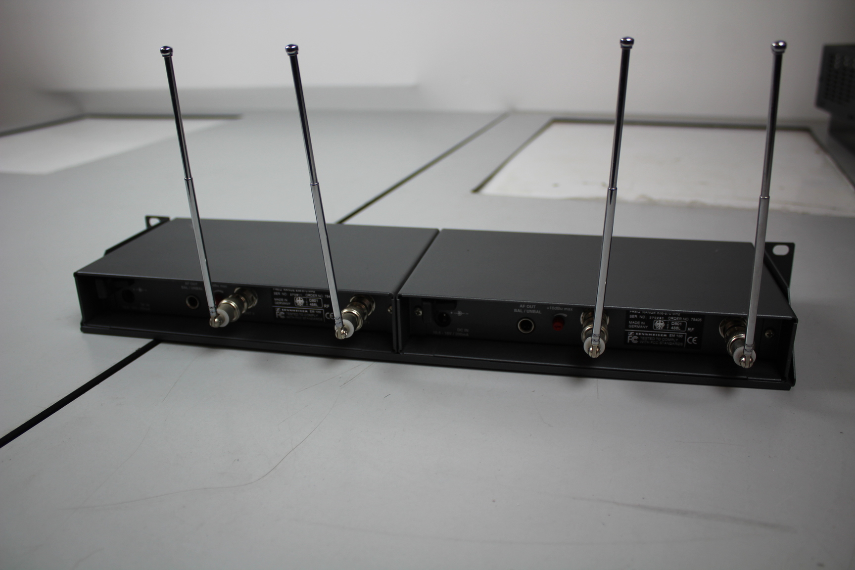 Image of Sennheiser Diversity Receiver EW100,EM100 X 2 with one Power Adaptor.