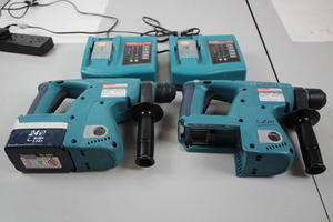 Thumbnail image of 2 x Makita BHR200 Drills, 1 x BH2420 Battery Pack & 2 x DC24WA Faulty 