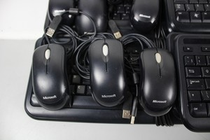 Thumbnail image of Joblot of 31 Microsoft 400 wired Keyboards with Mice.