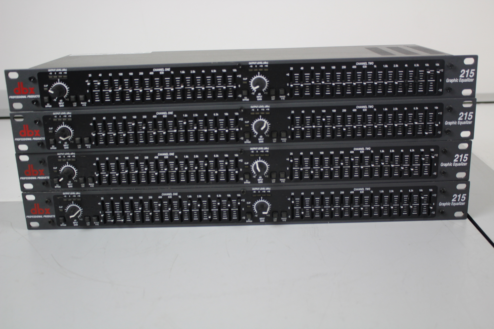 Image of Lot of 4 DBX 215 Graphic Equalizer Graphic Equaliser Faulty