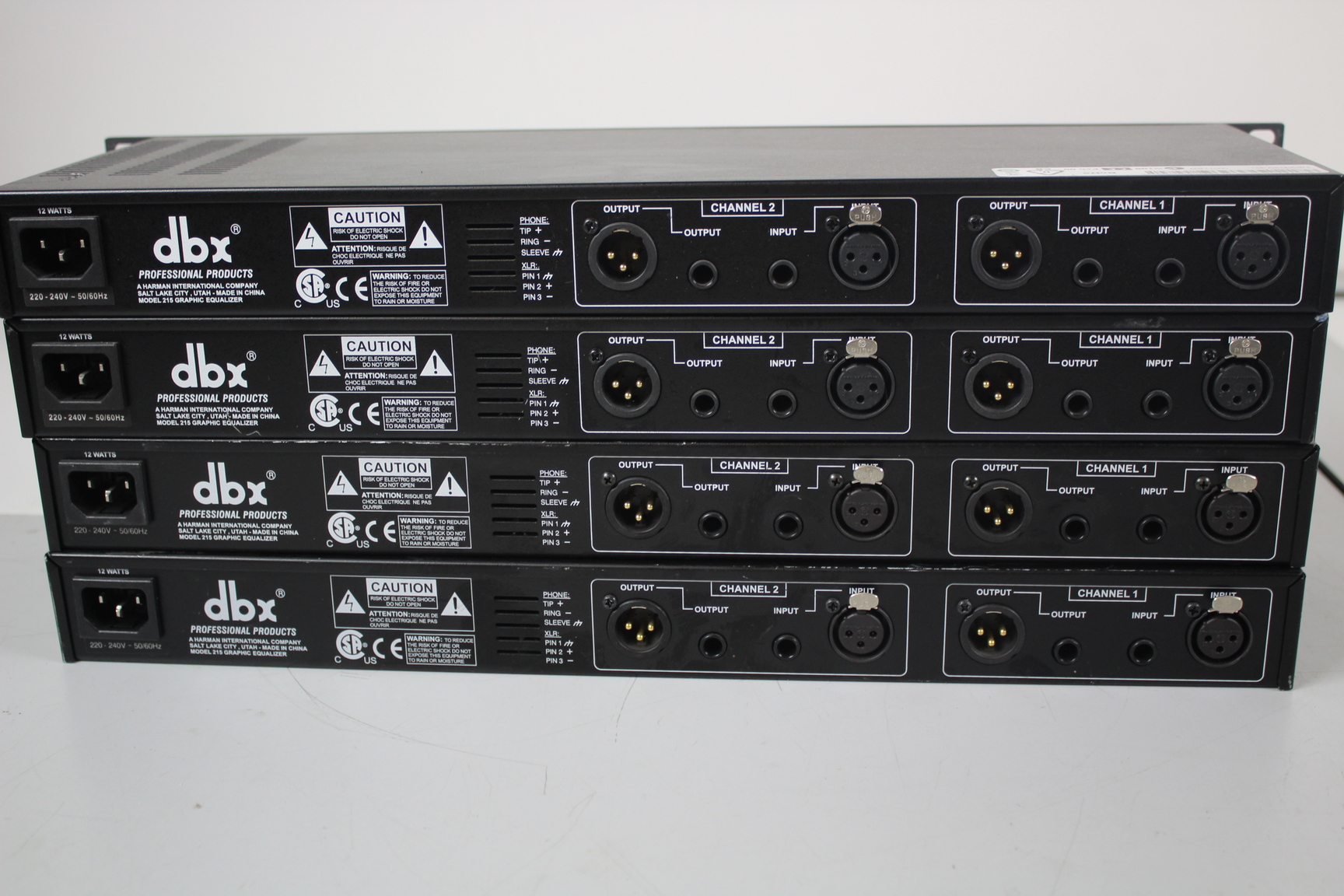 Image of Lot of 4 DBX 215 Graphic Equalizer Graphic Equaliser Faulty