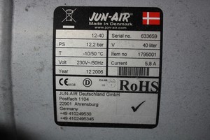 Thumbnail image of Jun-Air Jun Air Model 6 Compressor with Domnick Hunter Air Filter