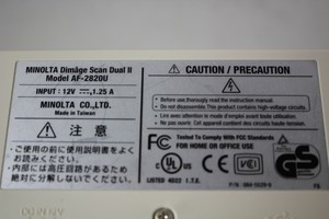 Thumbnail image of Minolta Dimage Scan Dual II Film Scanner AF-2820U