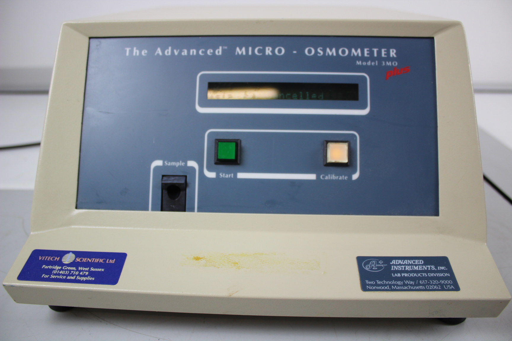 Image of Advanced Instruments Micro Osmometer Model 3MO Plus + original User Guide