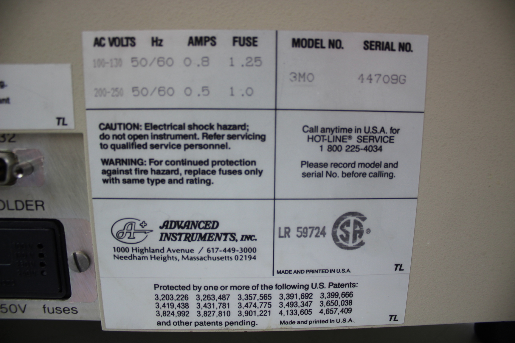 Image of Advanced Instruments Micro Osmometer Model 3MO Plus + original User Guide