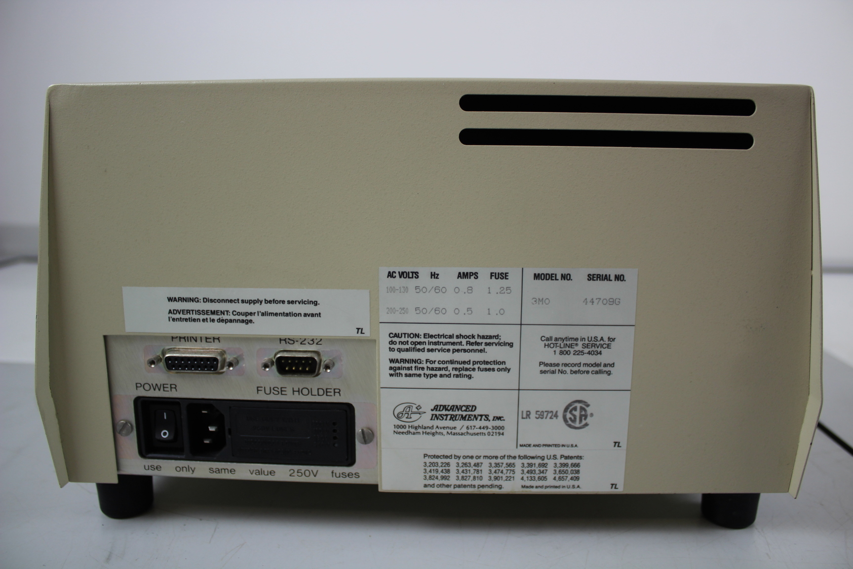 Image of Advanced Instruments Micro Osmometer Model 3MO Plus + original User Guide