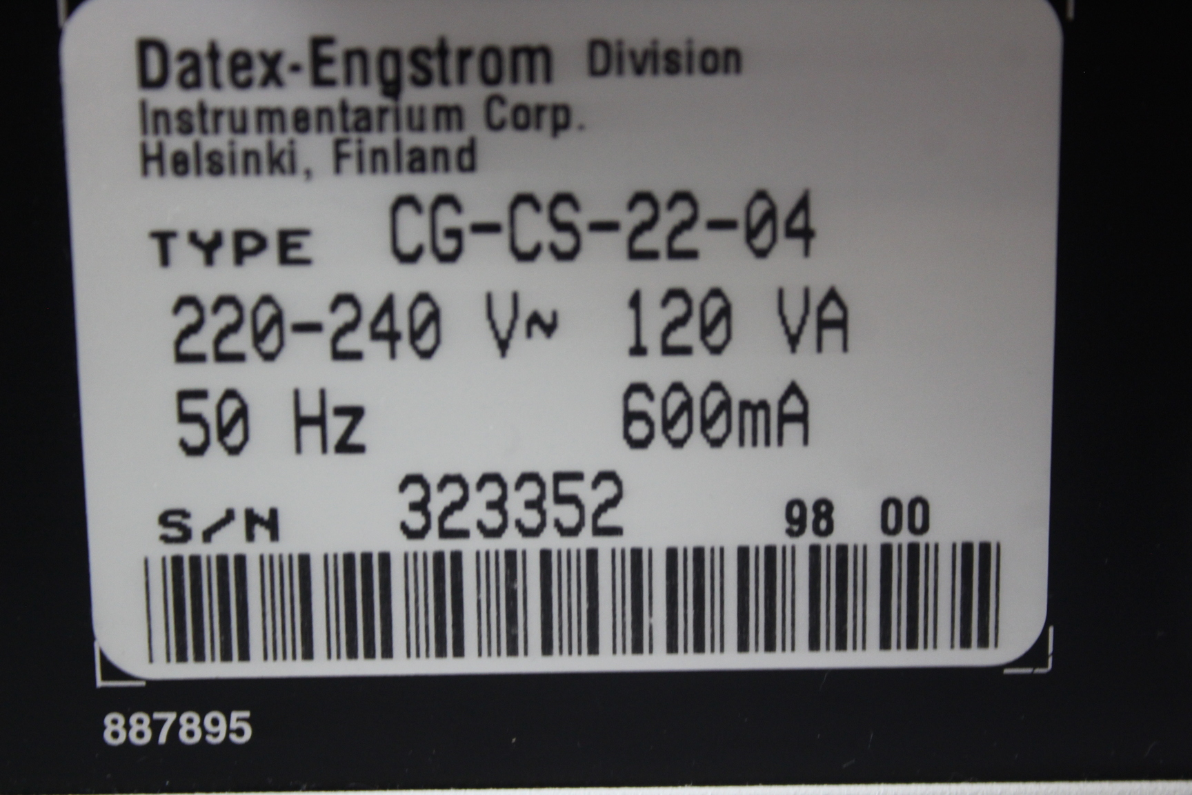 Image of Datex Engstrom Cardiocap II Monitor Lab Laboratory Medical