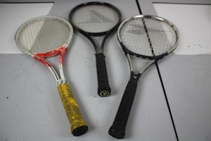 Thumbnail image of 15 Assorted Tennis Rackets Racquets Browning Kennex Slazenger Patrick Olympus 