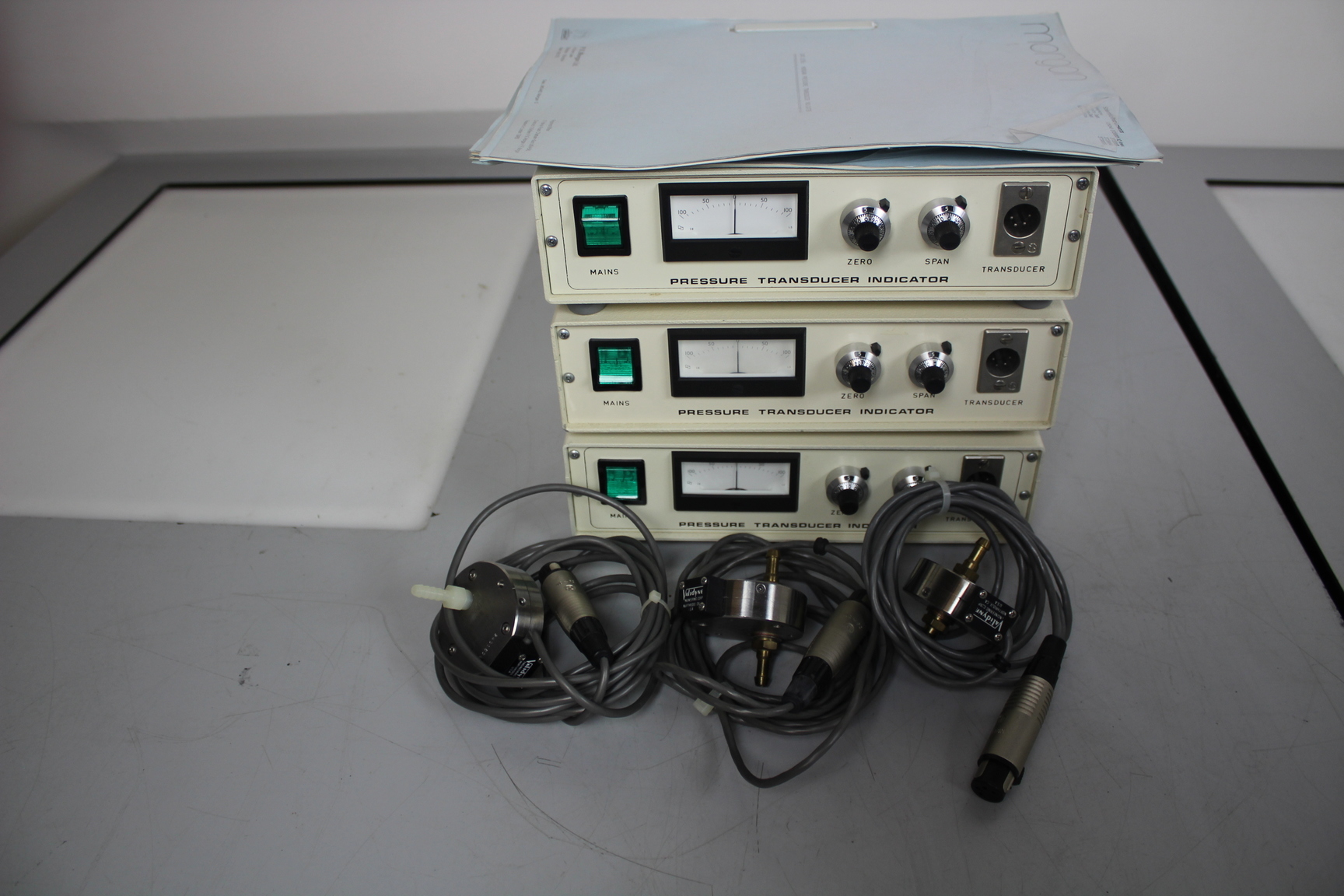 Image of Morgan Pressure Transducer Flow Heads and Indicator Modules x 3