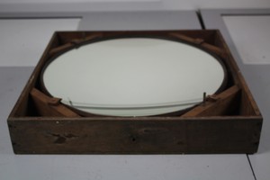 Thumbnail image of Antique Large (51cm) Concave Mirror 1916 Chance Brothers Industrial Vintage