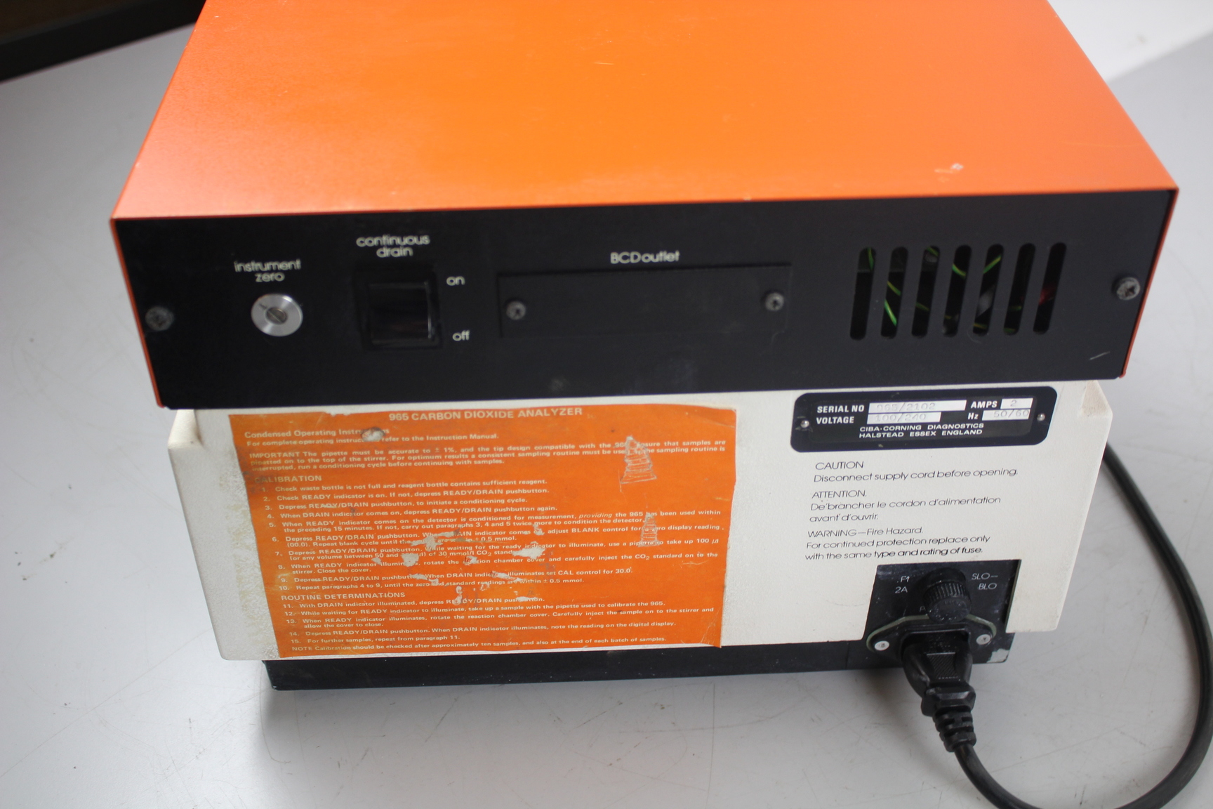 Image of Corning 965 Carbon Dioxide (co2 ) Analyser Spares or Repair.