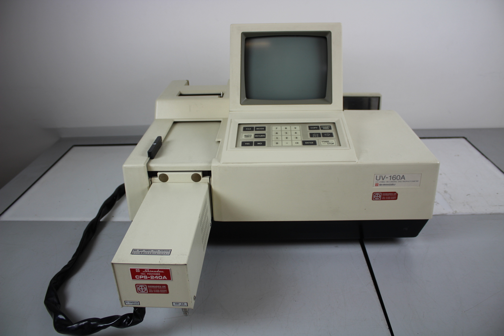 Image of Shimadzu Spectrophotometer UV-160A with Shimadzu Cell Positioner CPS-240A 