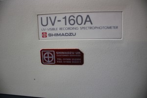 Thumbnail image of Shimadzu Spectrophotometer UV-160A with Shimadzu Cell Positioner CPS-240A 