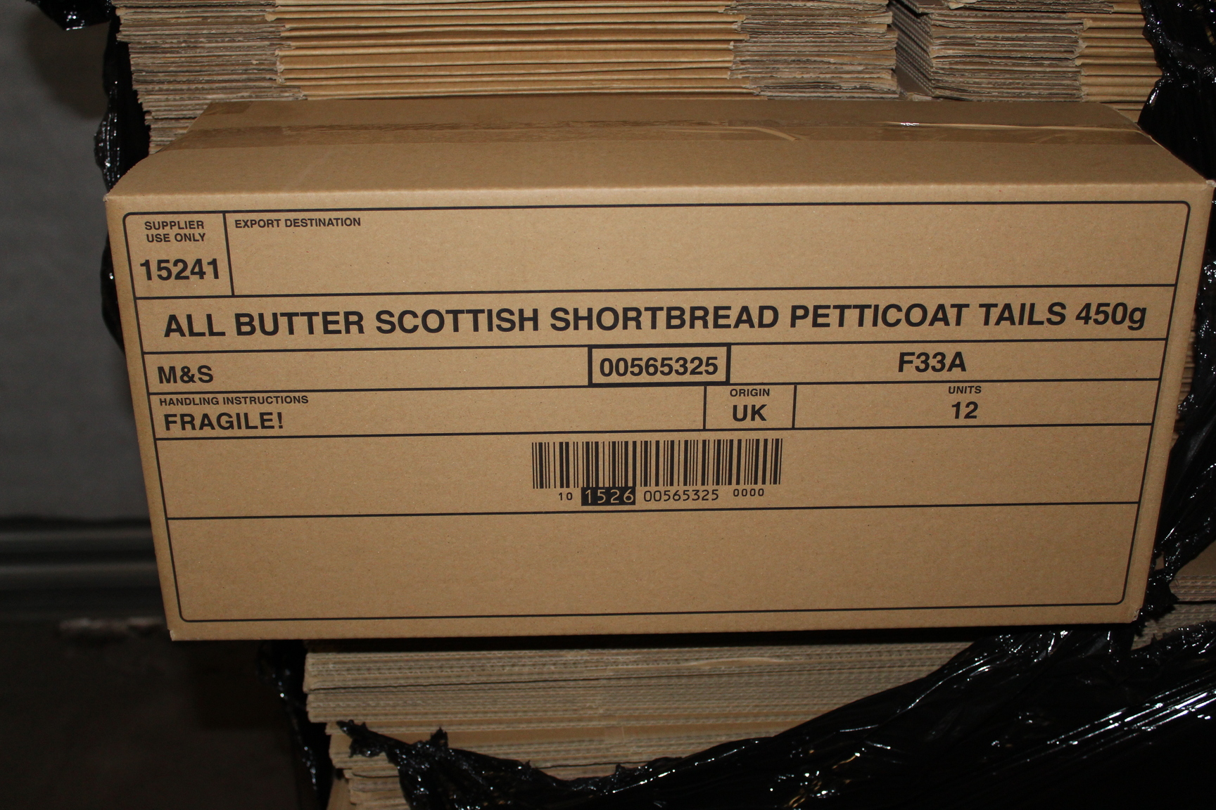 Image of Job Lot of Approx 850 Single Wall Cardboard Boxes in Two Dimensions