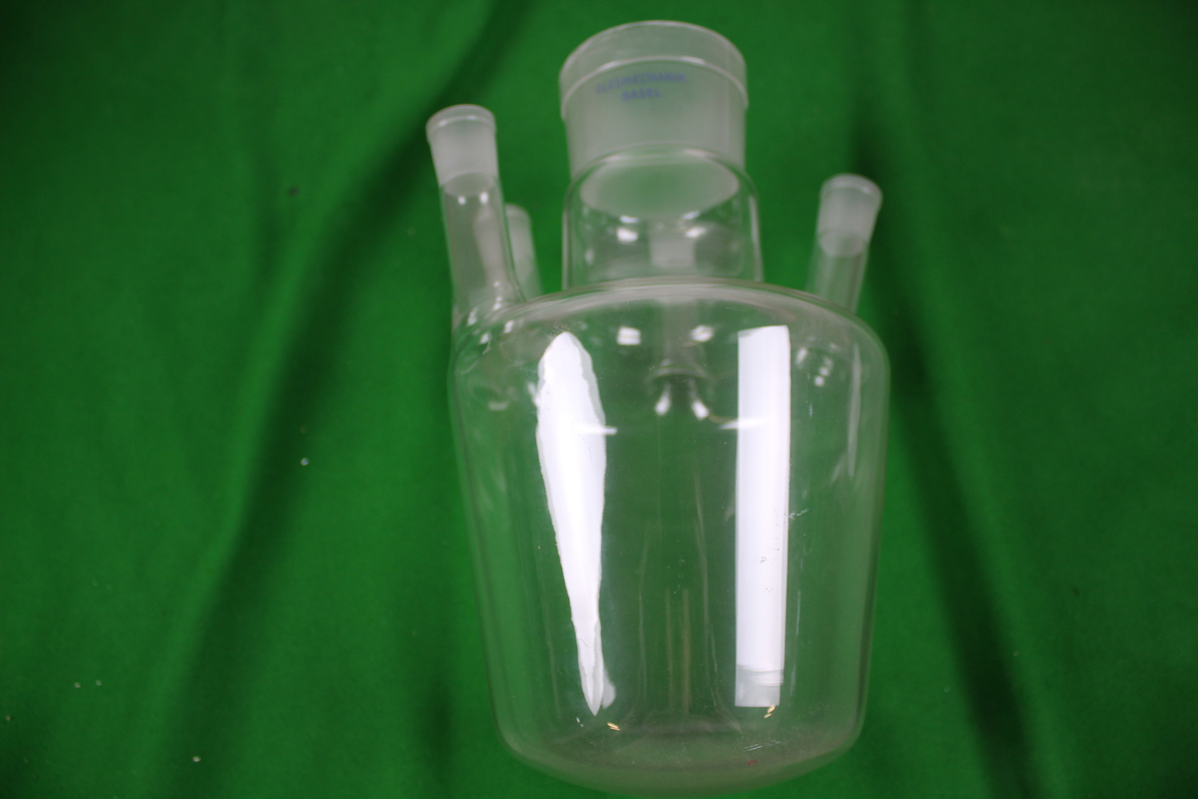 Image of QVF Type 5 neck Round Bottom Reaction Vessel.