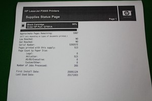 Thumbnail image of HP Laserjet P3005 w/ Black Toner Installed