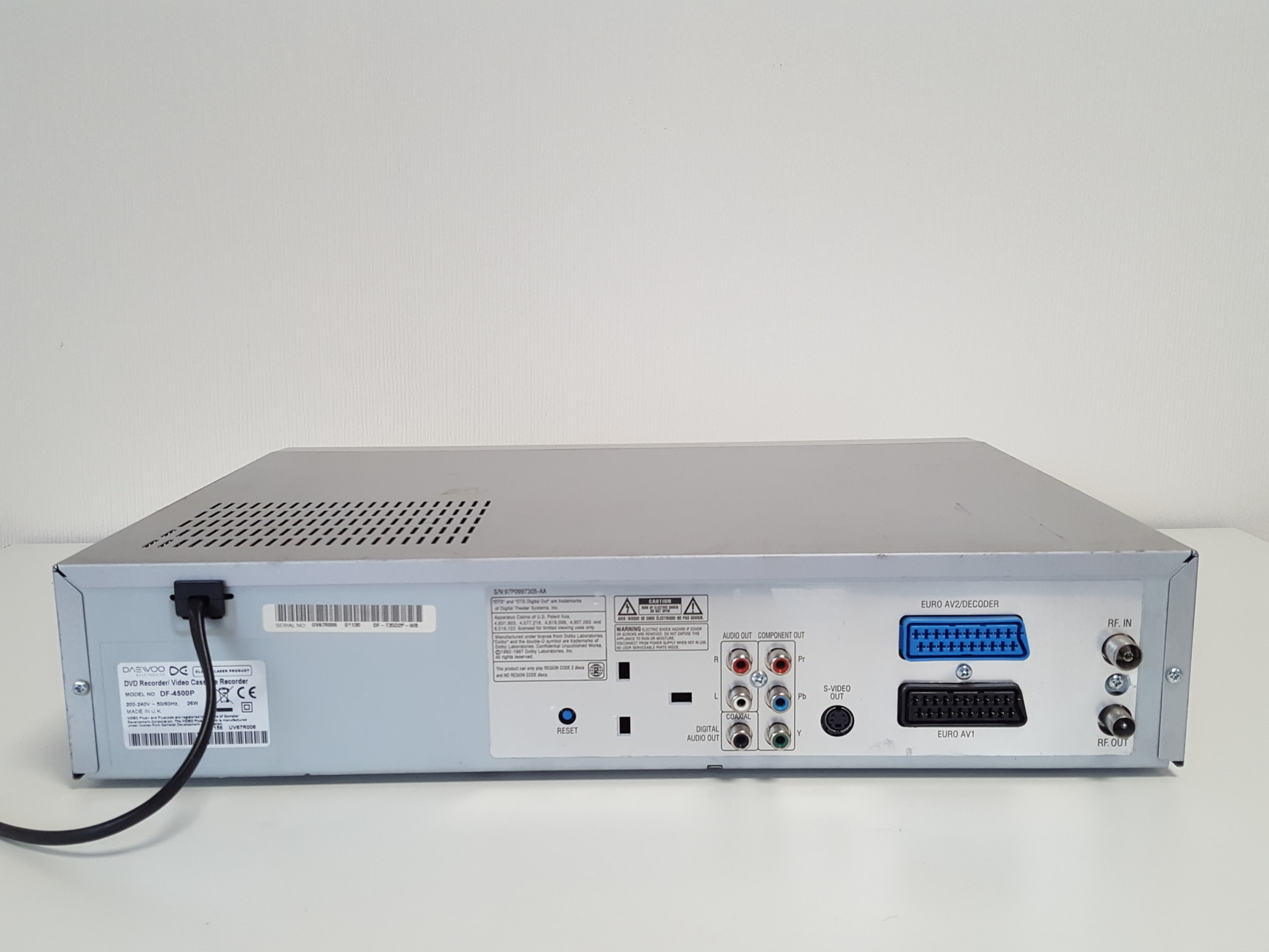 Image of DAEWOO DVD RECORDER + VCR DF-4500P VHS Player