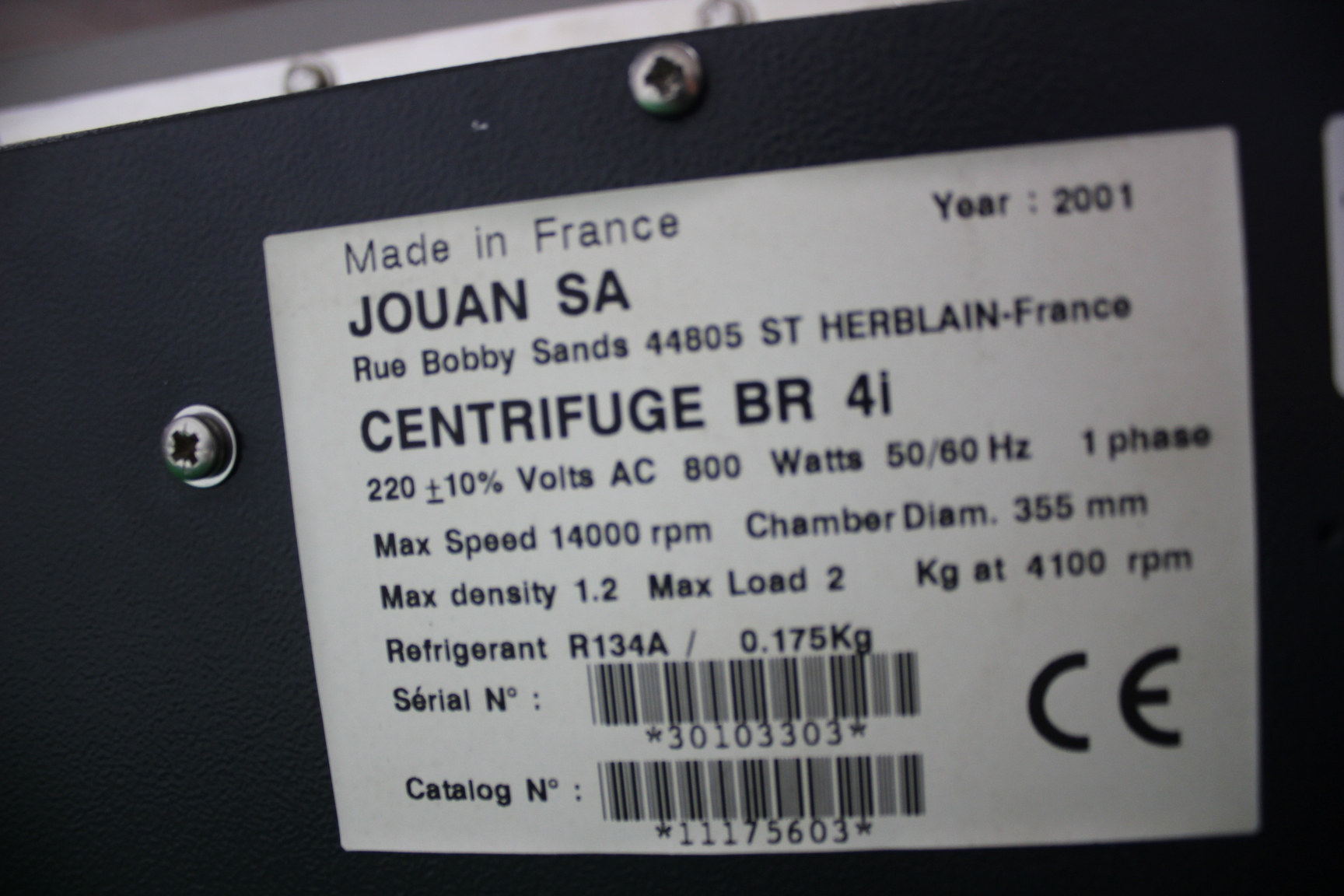 Image of Jouan BR4I Benchtop Centrifuge S40 & T534 Rotors Faulty Spares/Repair