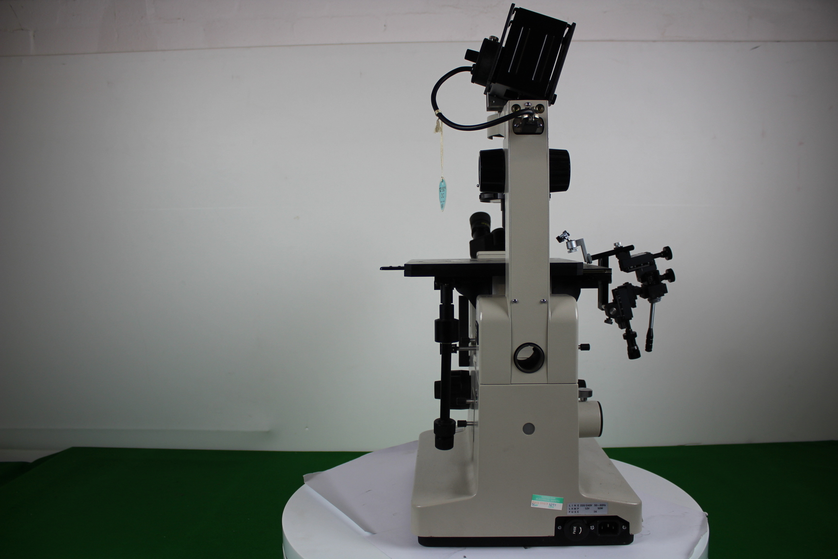 Image of Nikon Diaphot Inverted Microscope with Narishige Micromanipulators