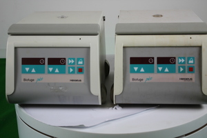 Thumbnail image of Pair of Heraeus Instruments Biofuge Pico for Spares Repair Centrifuge Laboratory