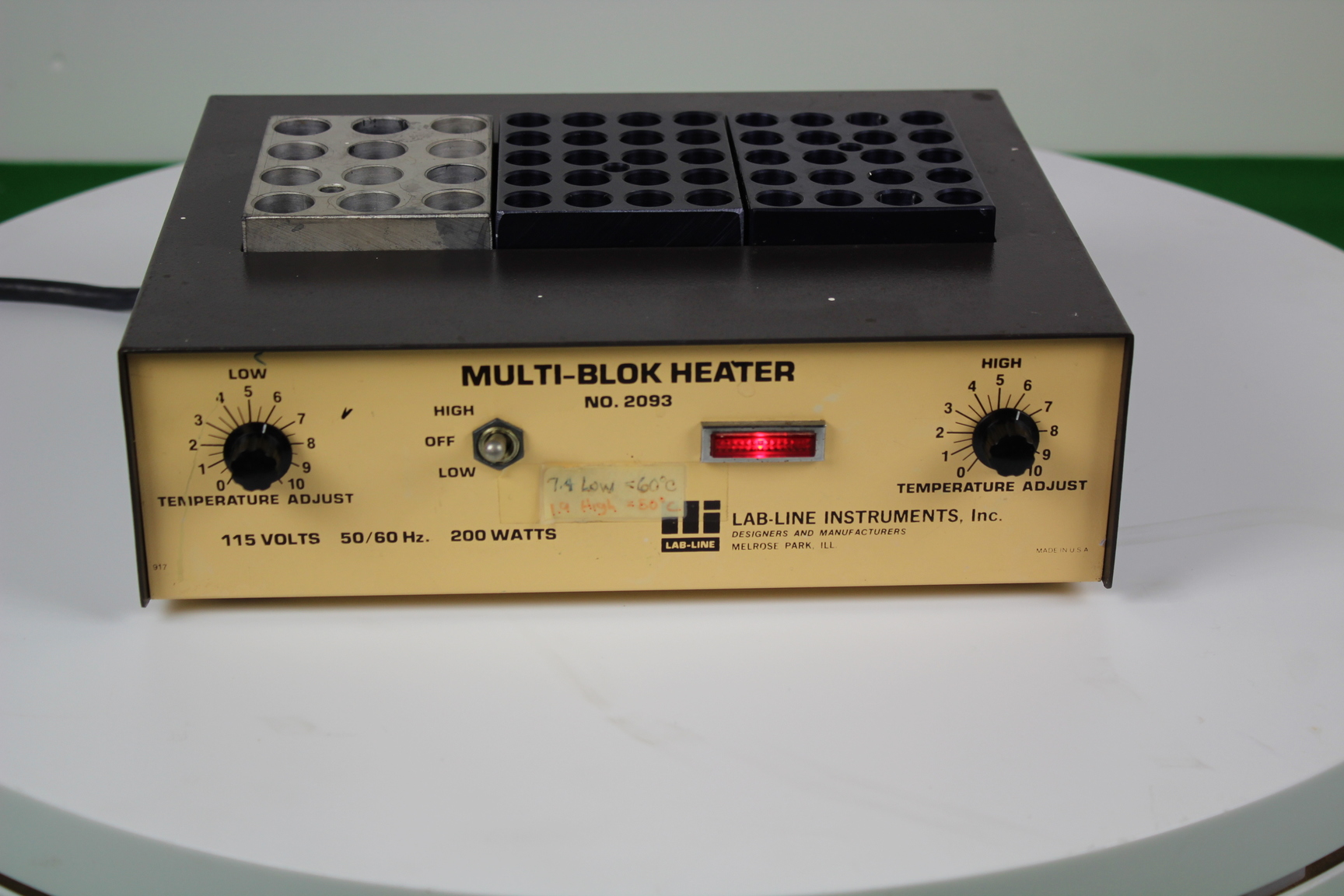 LabLine Instruments MultiBlok Heater 2093 115V 200W w/ 3 Blocks