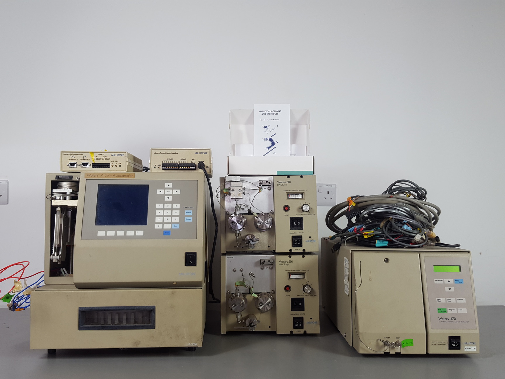 Image of Waters HPLC 501 Pump, 717 plus Autosampler, 470 Detector (Spares/Repair) Lab
