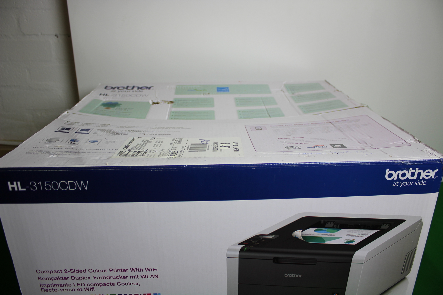 Image of Brother HL-3150CDW (A4) Colour LED Printer with Duplex and Wireless Printing