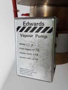 Thumbnail image of Edwards Vapour Pump Model E02 Lab