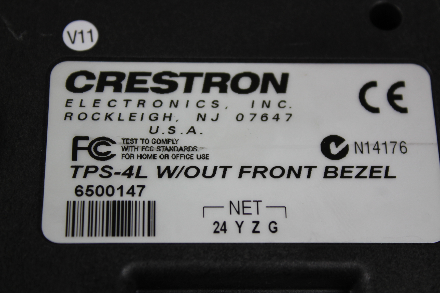 Image of Lot of 3 Crestron Touch Panel Screens 2 x TPS-6L Black & TPS-4L White
