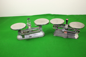 Thumbnail image of Pair of Vintage Laboratory Balance scales, 1 x OHAUS, 1 x Gallenkamp