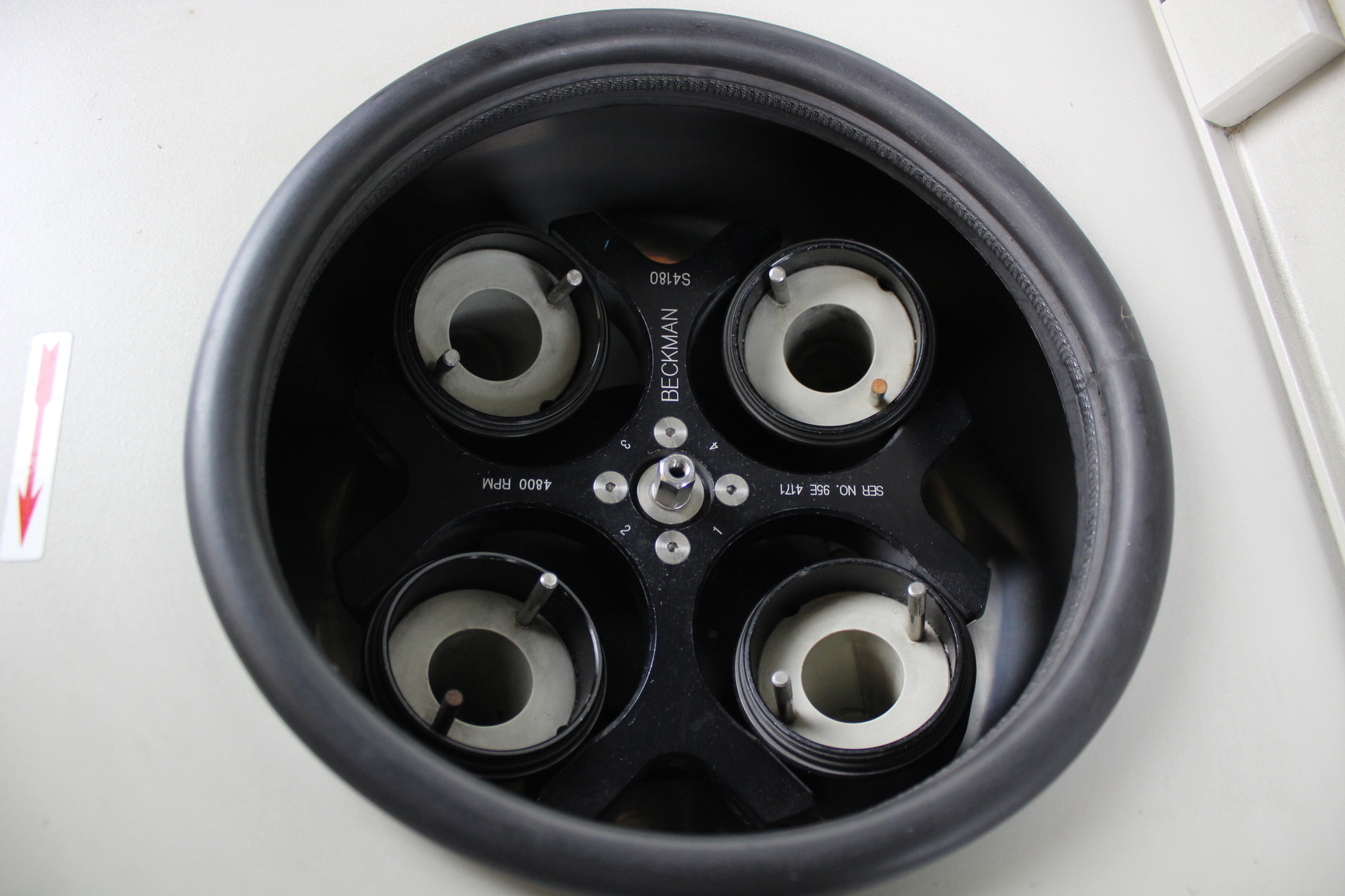 Image of Beckman GS-15R Tabletop Centrifuge with S4180 Horizontal Rotor