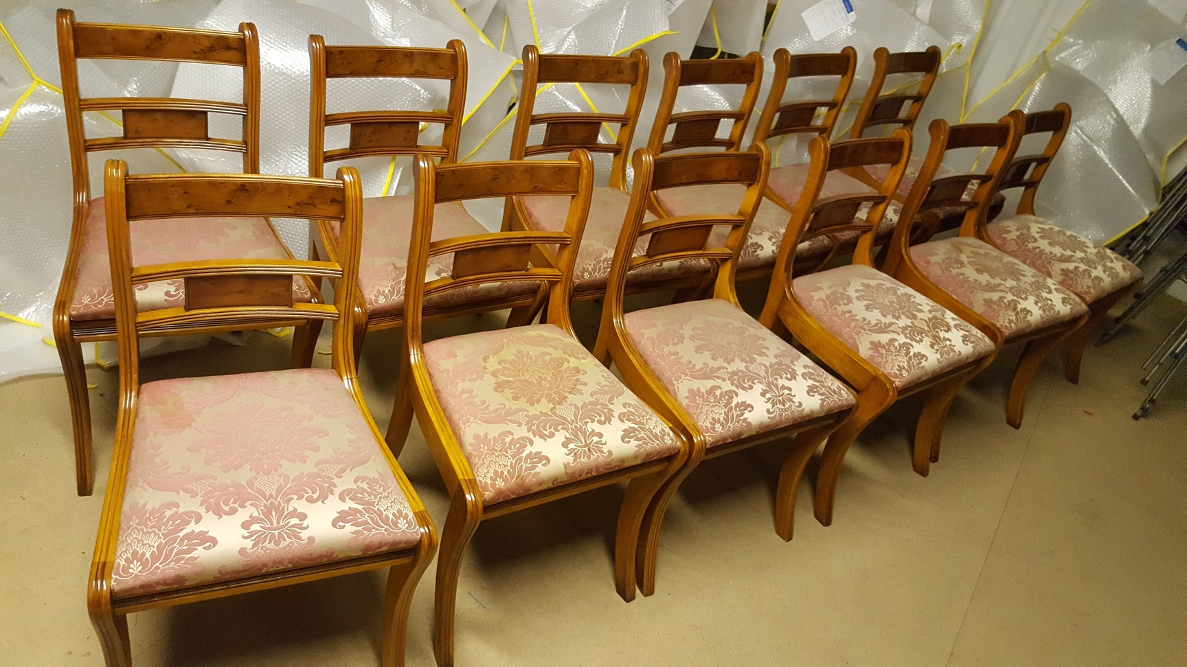 Image of Bevan Funnel Reprodux Walnut Dining / Conference/Boardroom Table + 12 Chairs New