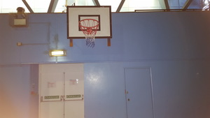 Thumbnail image of Pair of Heavy Duty Professional Basketball Hoops Backboard Wall Mounted Net