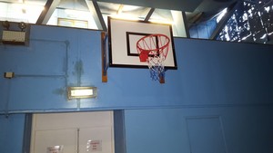 Thumbnail image of Pair of Heavy Duty Professional Basketball Hoops Backboard Wall Mounted Net
