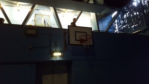 Thumbnail image of Pair of Heavy Duty Professional Basketball Hoops Backboard Wall Mounted Net