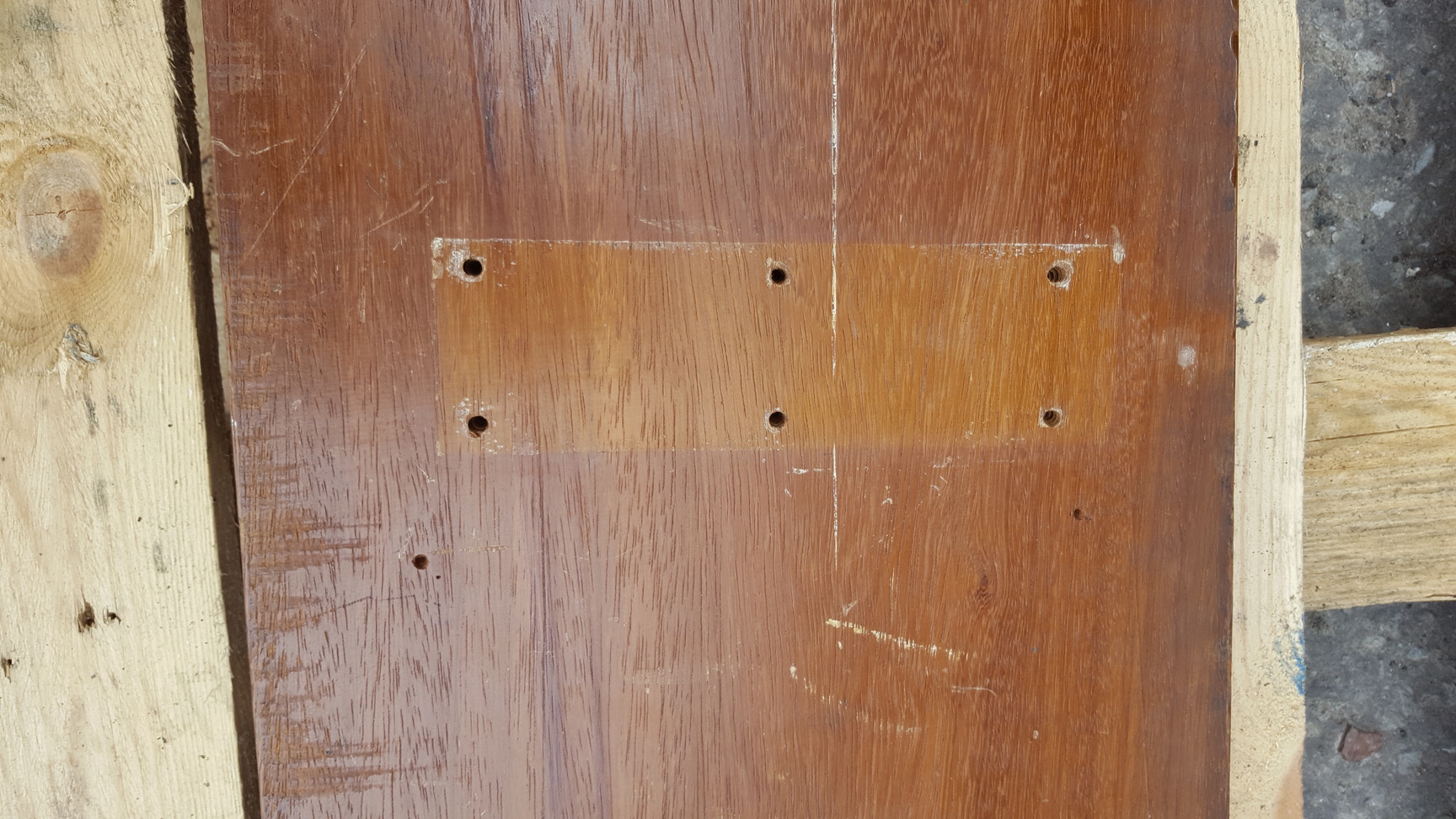 Image of Job lot of 20 Solid Hardwood Reclaimed Mahogany Planks 2cm x 180cm x 30cm