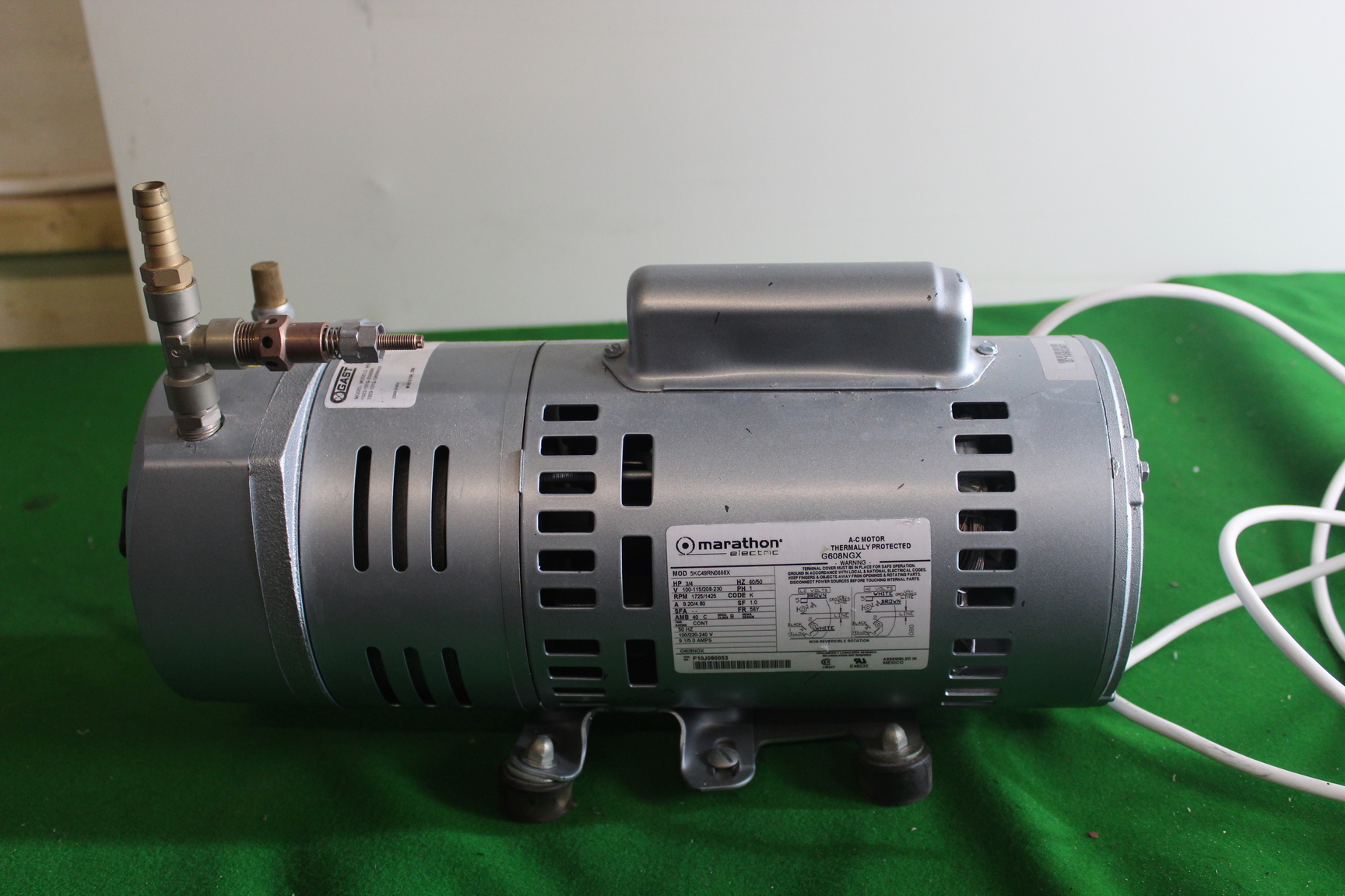 Image of **Spares And Repairs**Marathon Electric Gast Thermal Motor/Pump 1023-101Q-SG608X