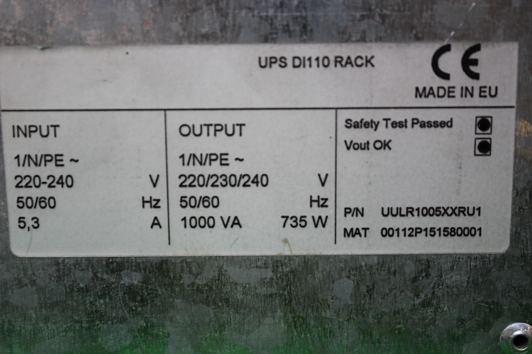 Image of Riello UPS Di 110 Rack