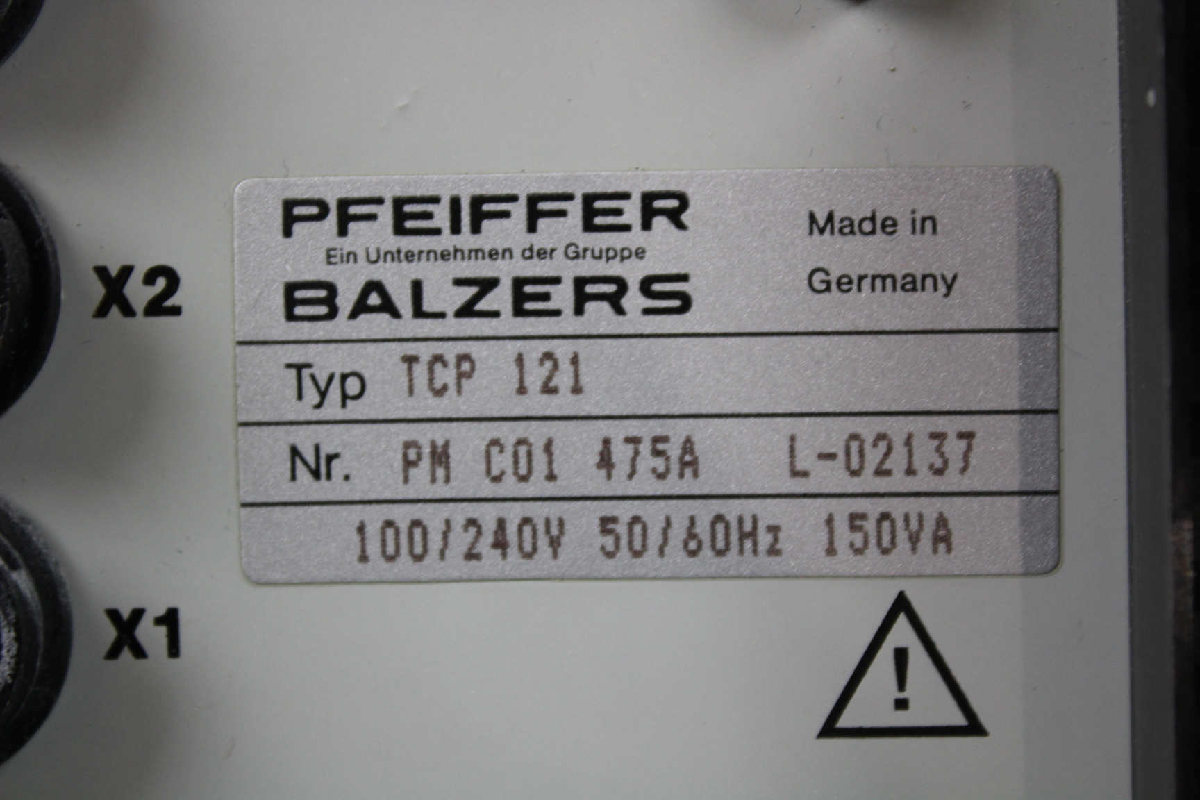 Image of Pfeiffer Balzers TCP121 Turbomolecular Pump Controller