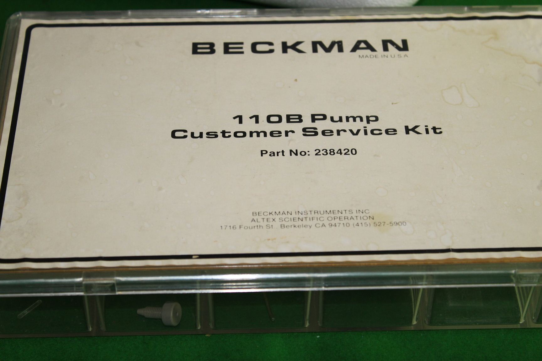 Image of Beckman 110B Pump Customer Service Kit **See Description**