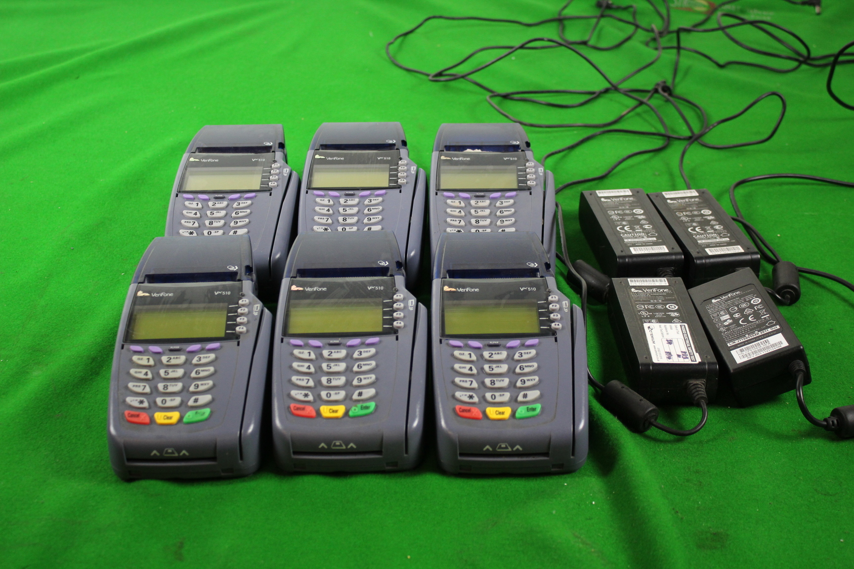 Image of 6 x VeriFone Vx510 Chip and Pin Card Machines,  4 x Power Supply