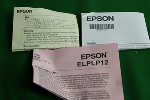Thumbnail image of 2 x Epson ELPLP12 Projector Lamp Replacement For EMP 7600 Projector