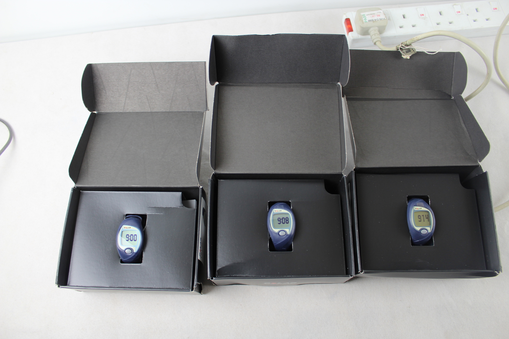 Image of Lot of 3 x Polar FS1 Heart Rate Monitor Sports Watches (Blue) New in Boxes 